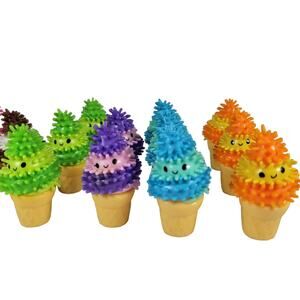 Sensory Spiky Hedgehog Ice Cream Cone Toys Lot of 16 Rubber Fidget Stress Set